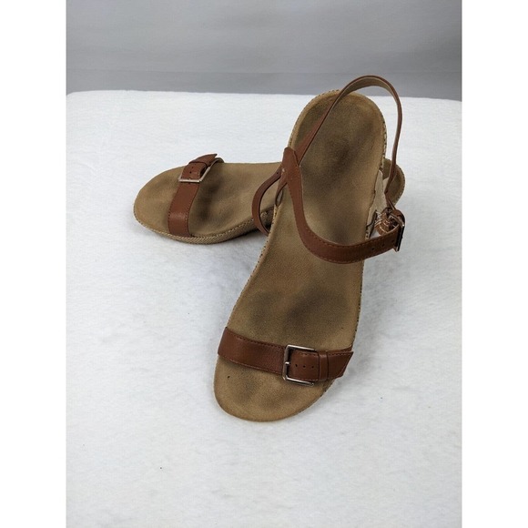 Vionic Enisa Platform Sandal Brown 9 Adjustable Buckle Ankle Strap Arch Support - Picture 7 of 7
